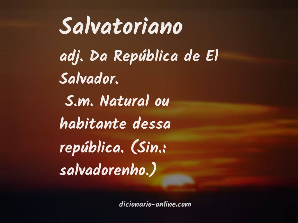 Significado de salvatoriano