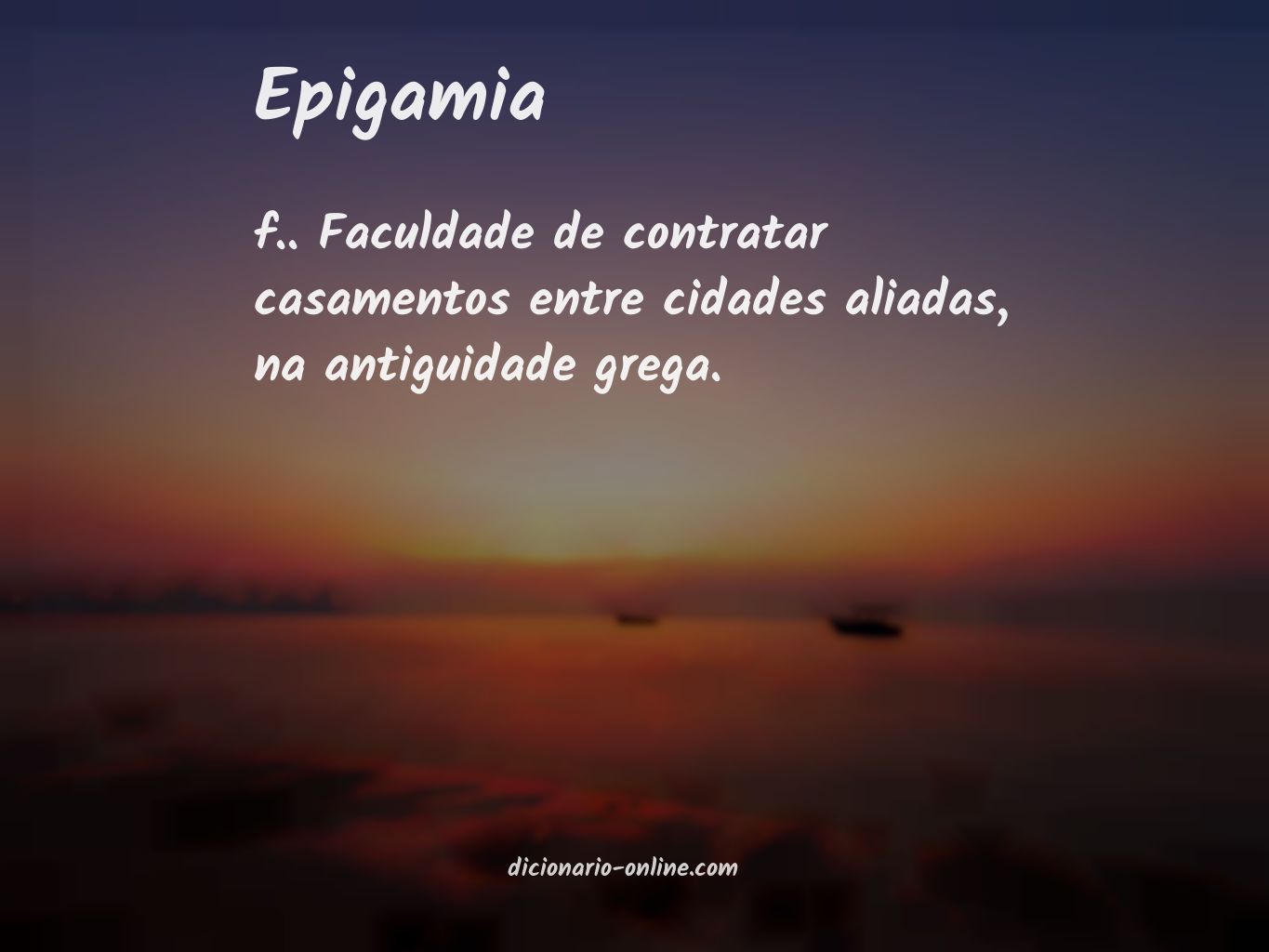 Significado de epigamia