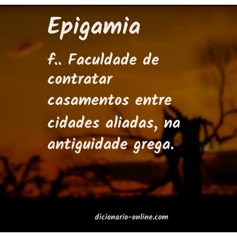 Significado de epigamia