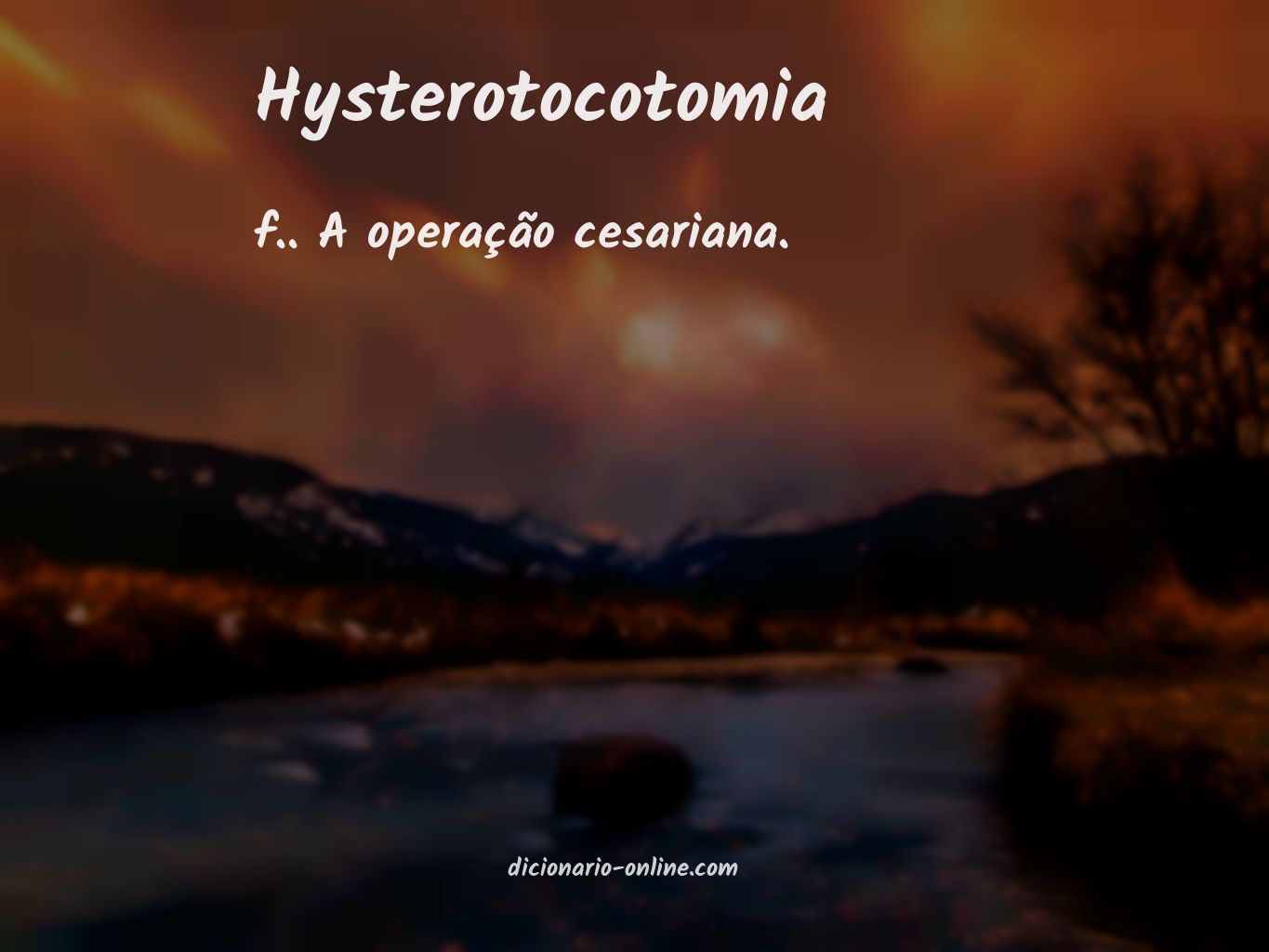 Significado de hysterotocotomia