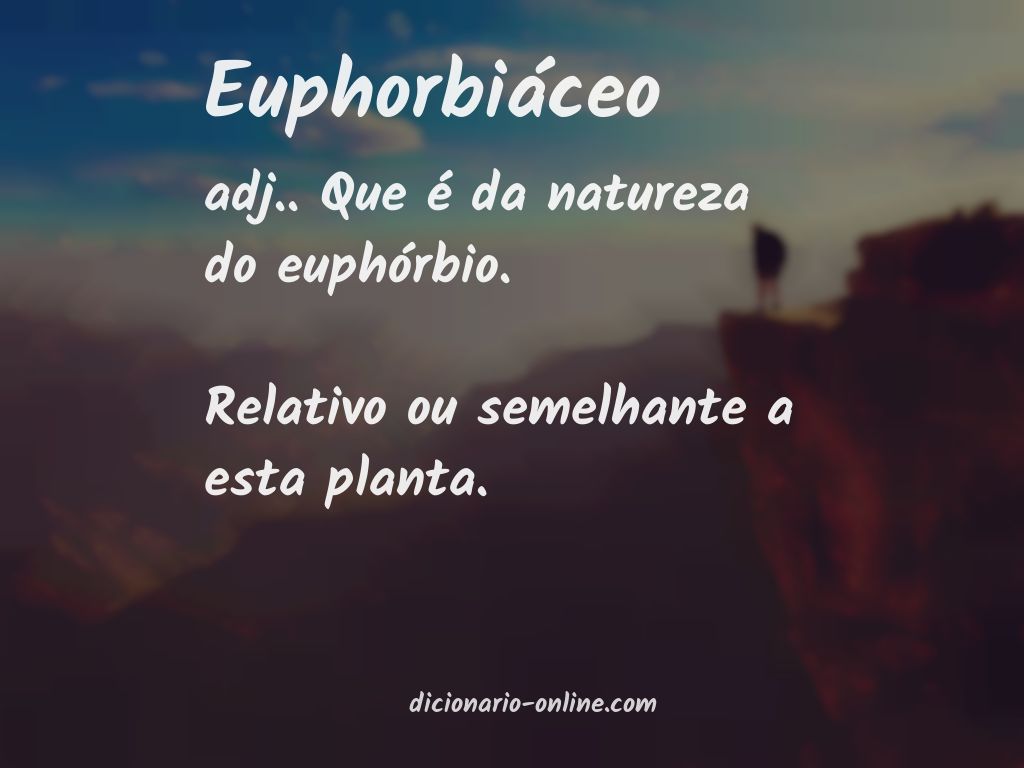 Significado de euphorbiáceo