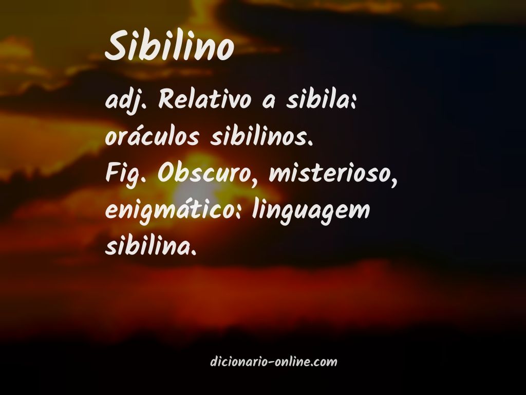 Significado de sibilino