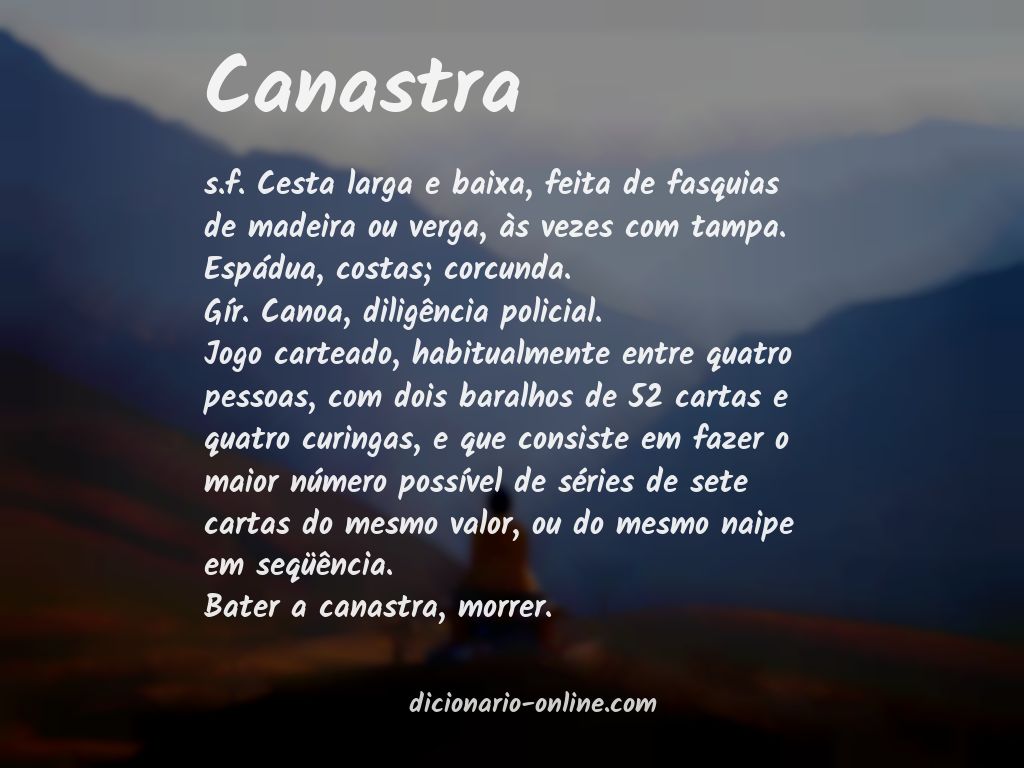 Significado de canastra