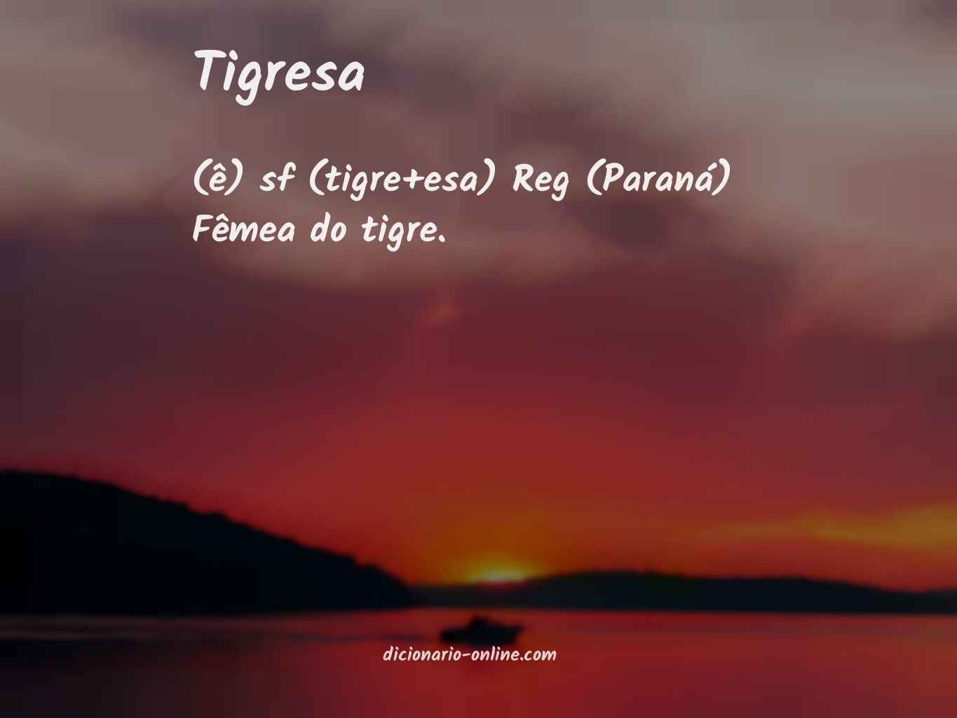 Significado de tigresa