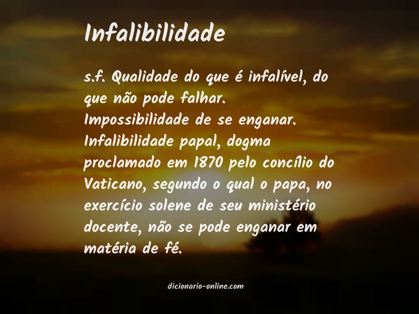 Significado de infalibilidade