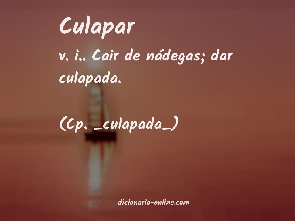 Significado de culapar