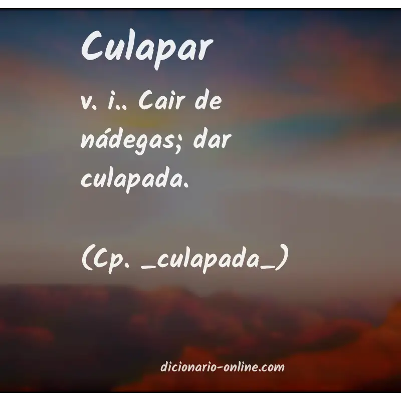 Significado de culapar