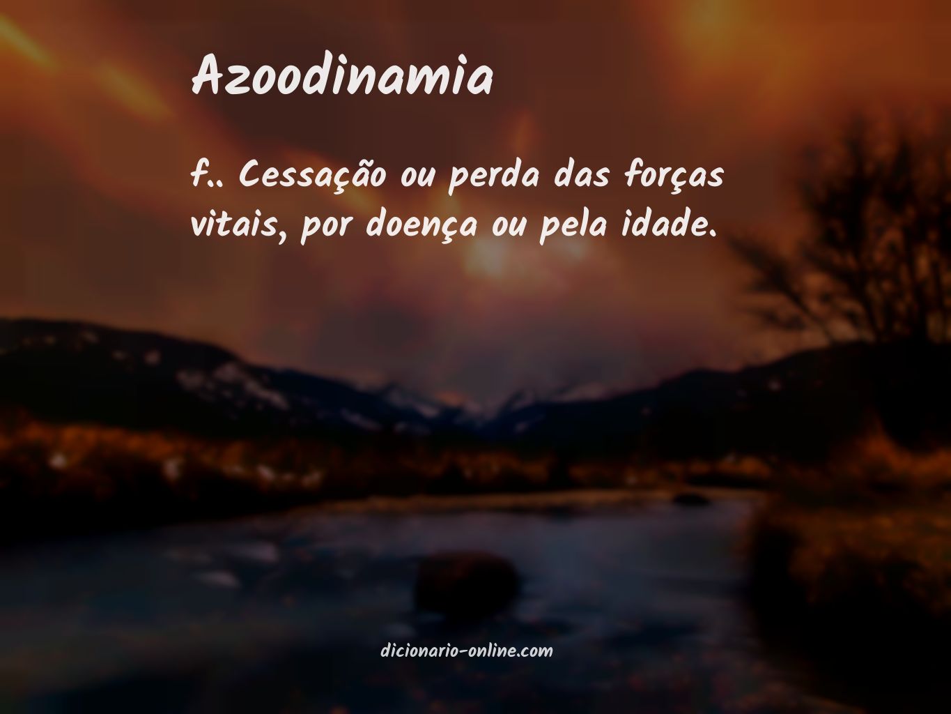 Significado de azoodinamia