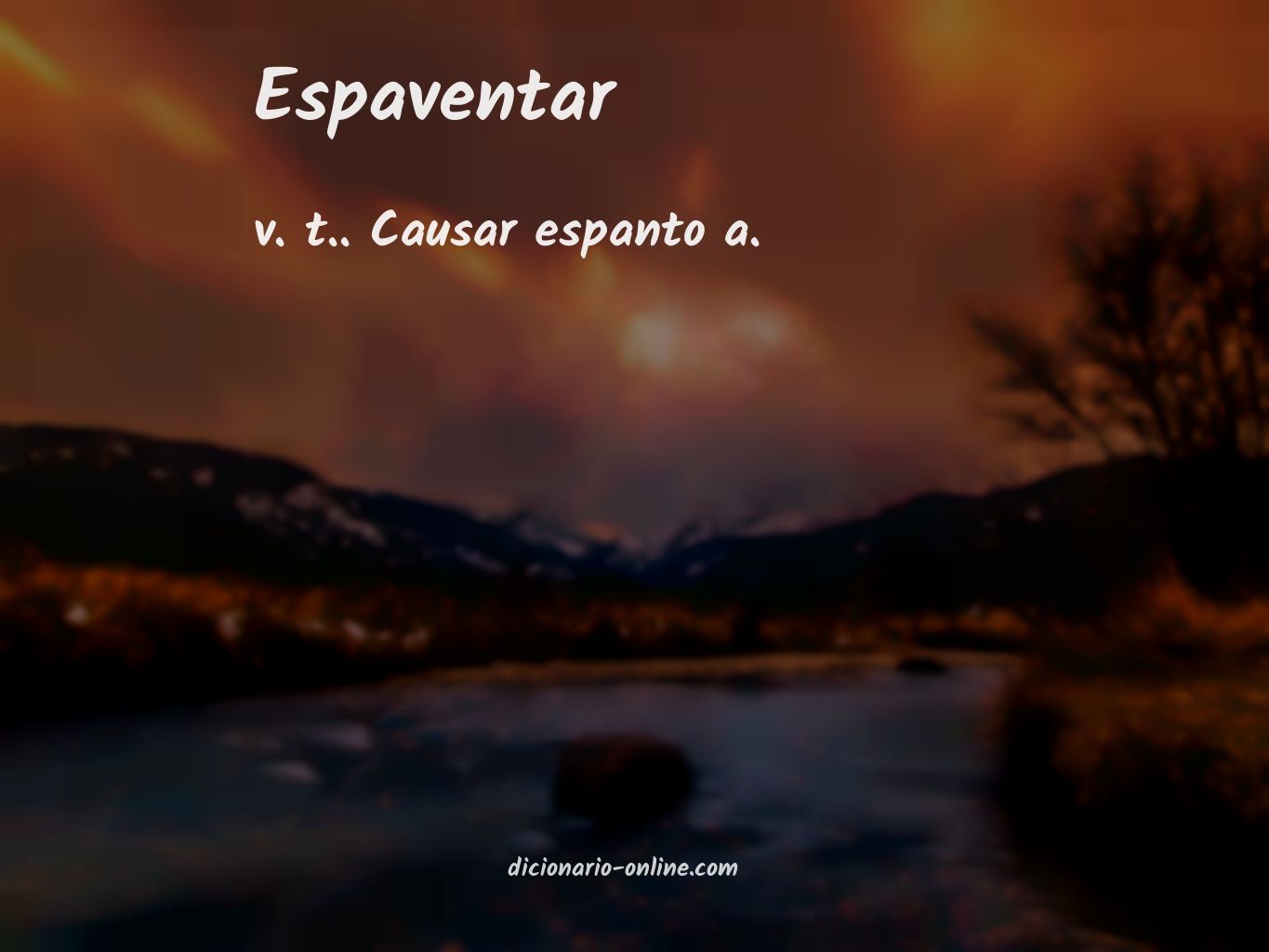 Significado de espaventar