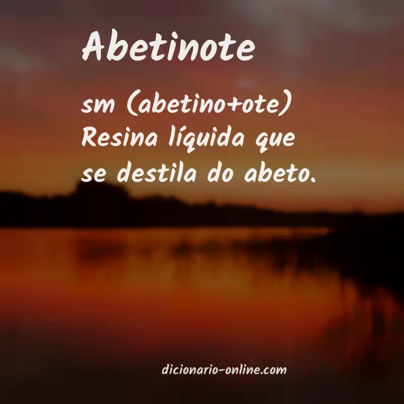 Significado de abetinote