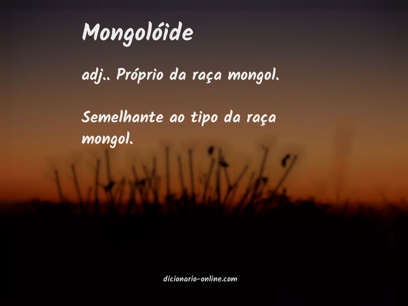 Significado de mongolóide