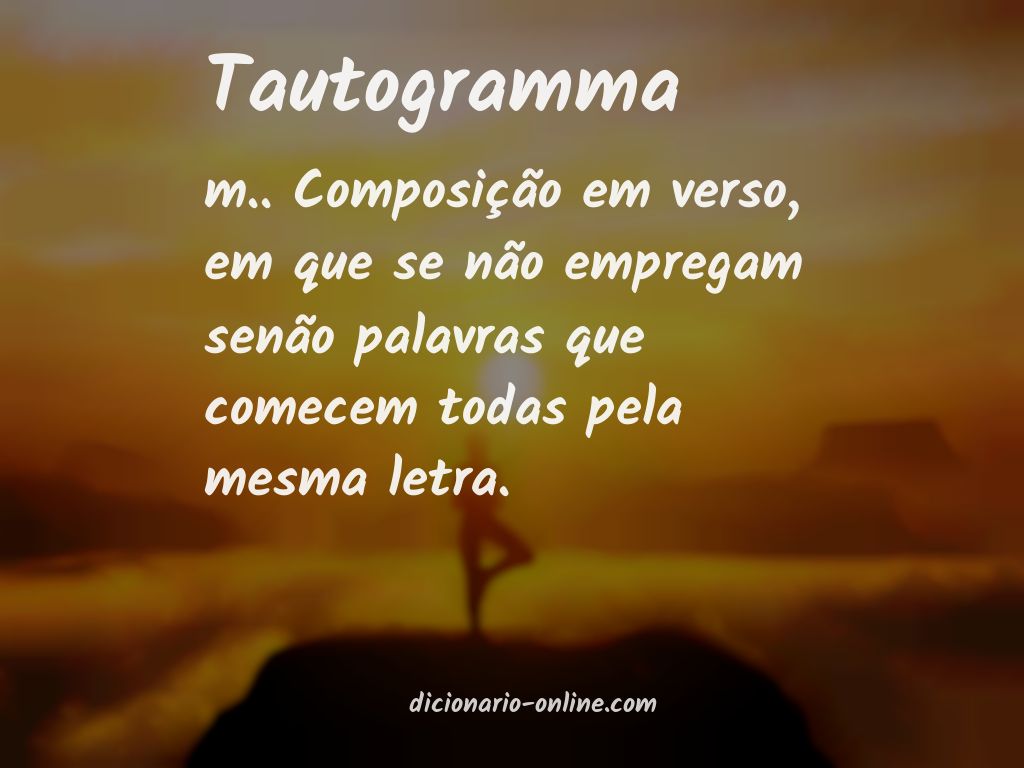 Significado de tautogramma