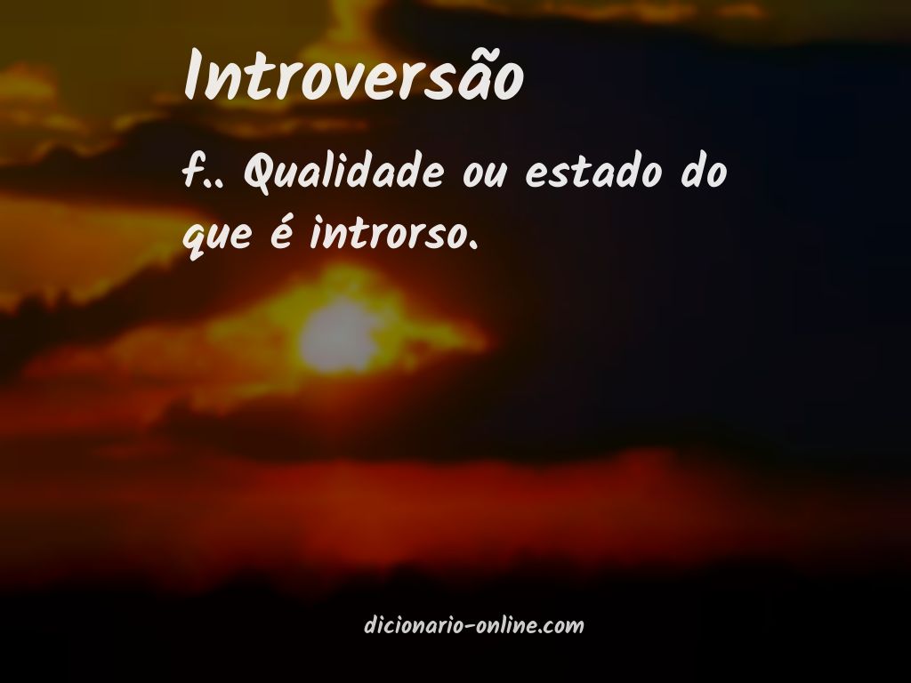 Significado de introversão