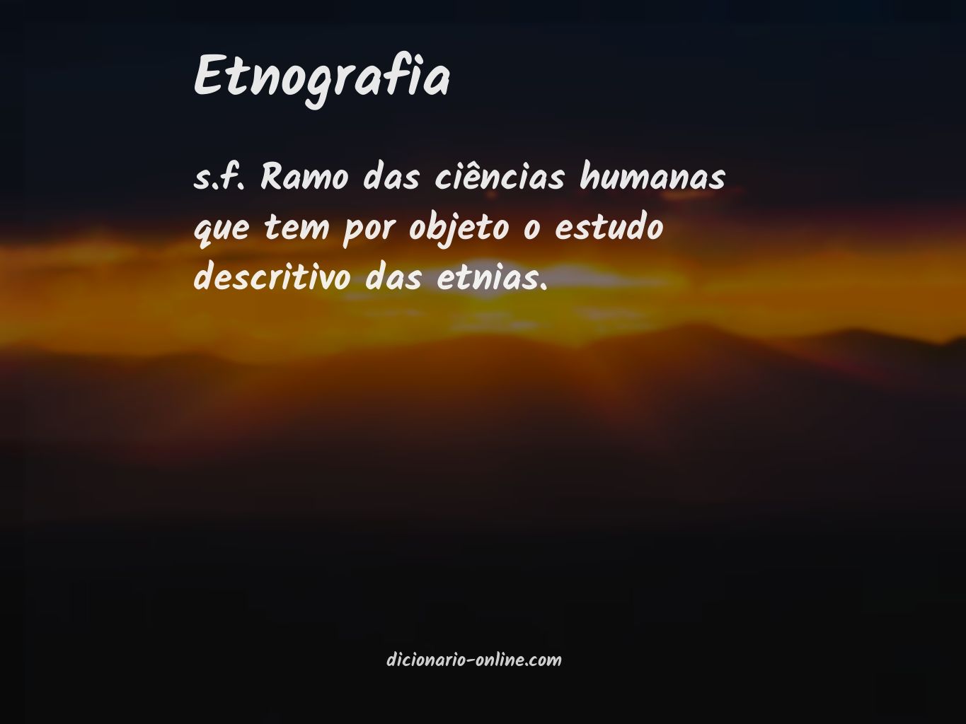 Significado de etnografia