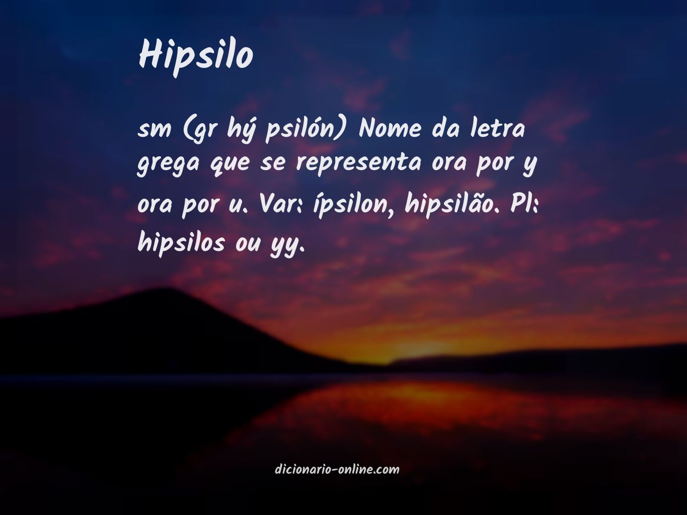 Significado de hipsilo