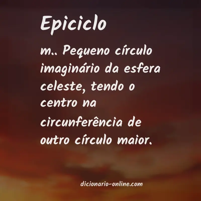 Significado de epiciclo