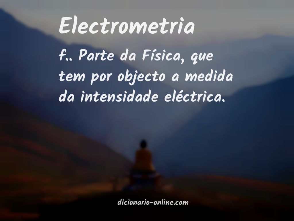 Significado de electrometria