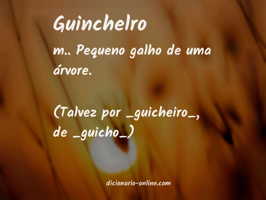 Significado de guinchelro