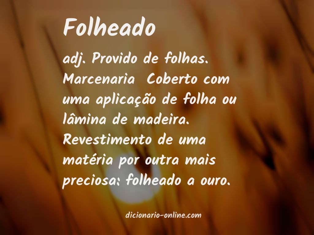 Significado de folheado