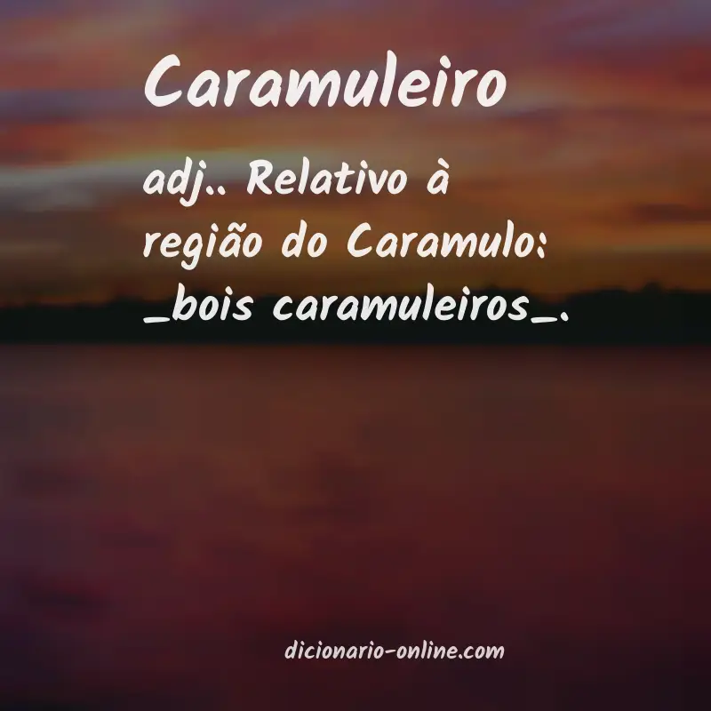 Significado de caramuleiro