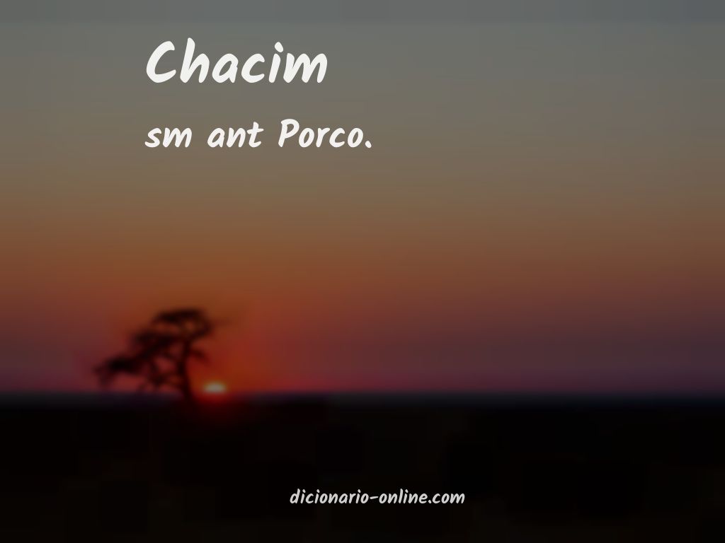 Significado de chacim