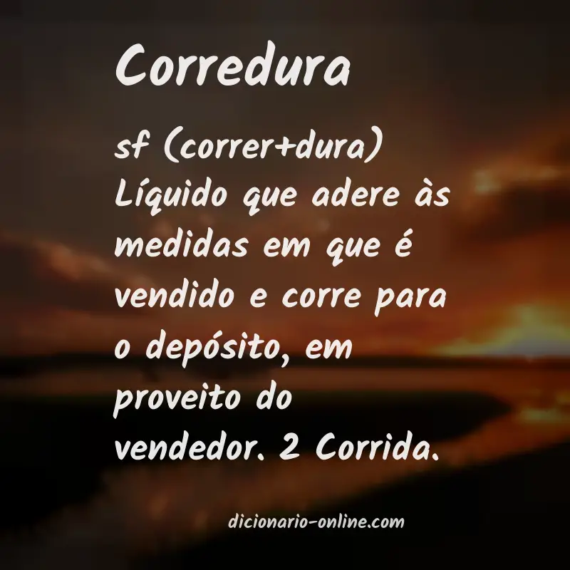 Significado de corredura