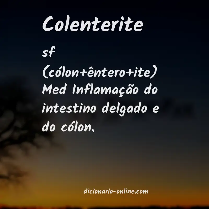 Significado de colenterite
