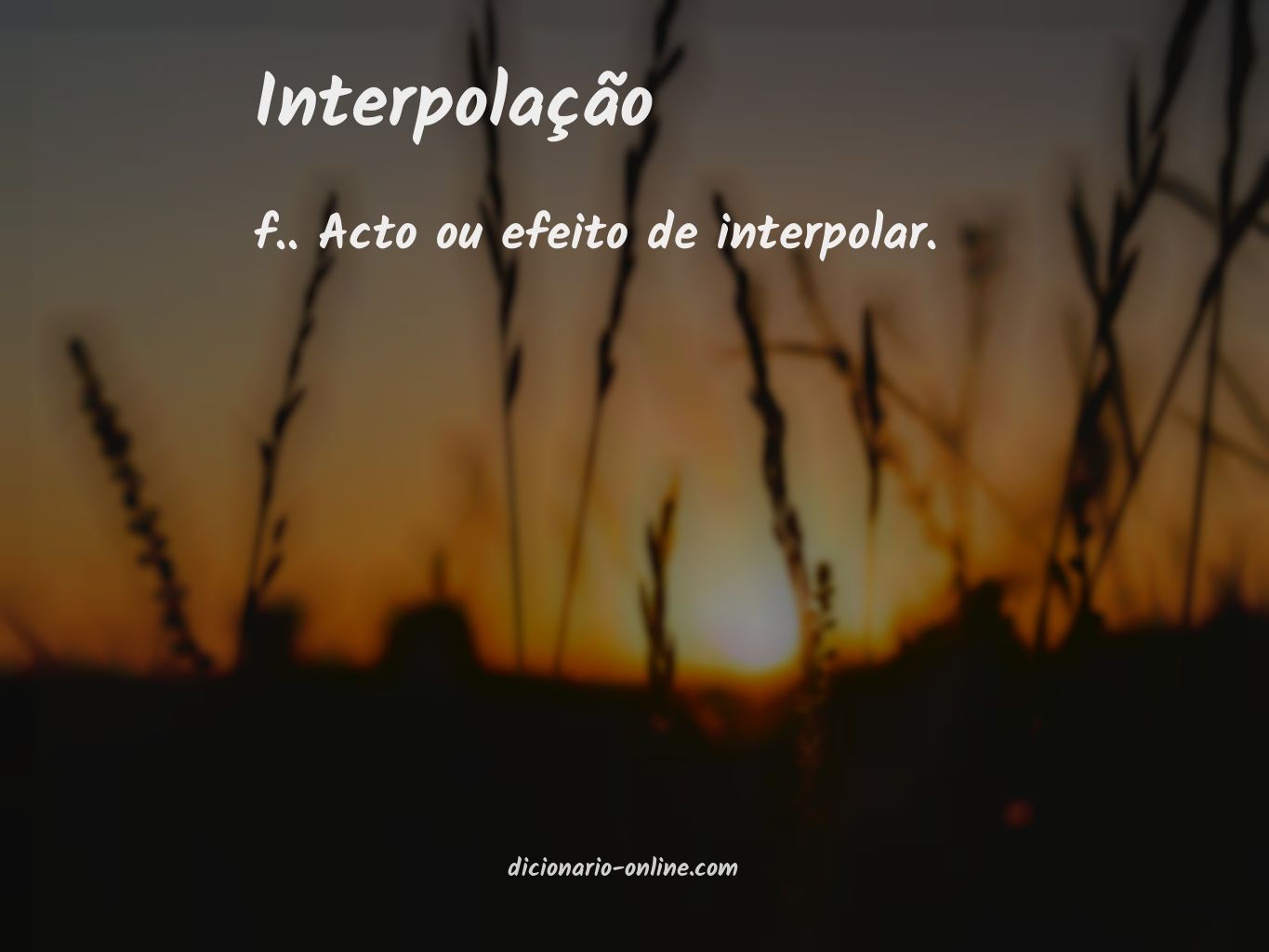 Significado de interpolação