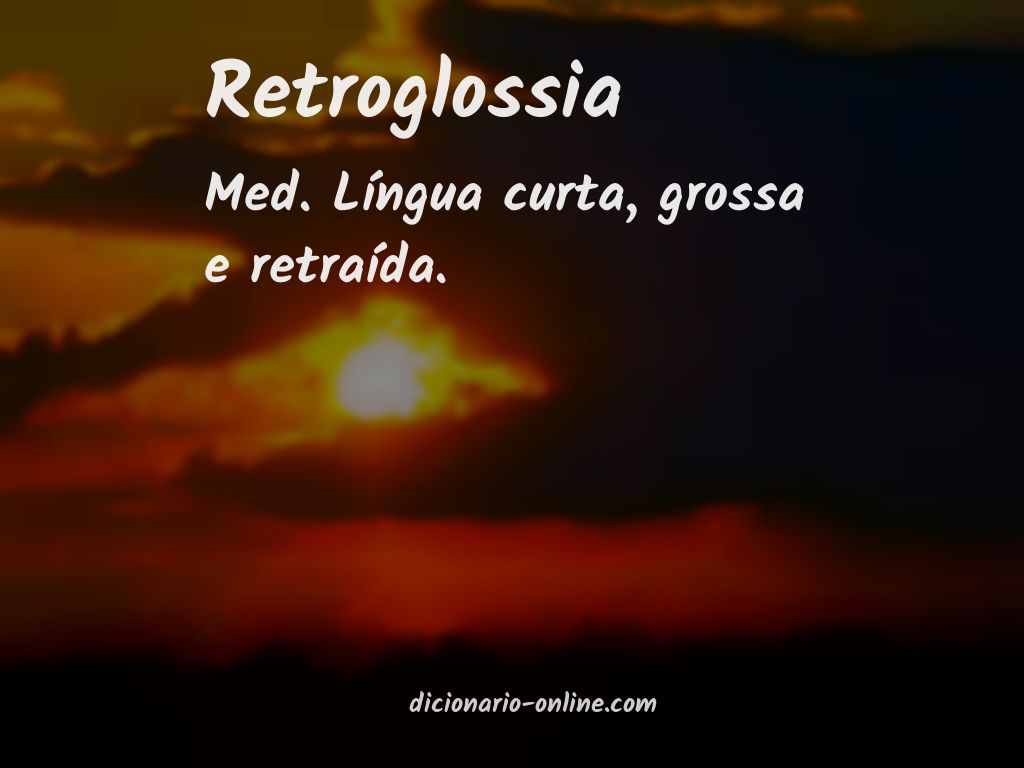 Significado de retroglossia