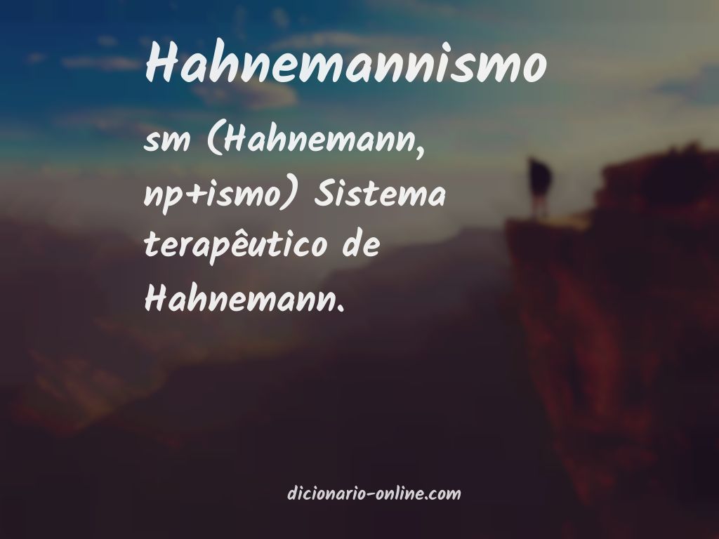 Significado de hahnemannismo