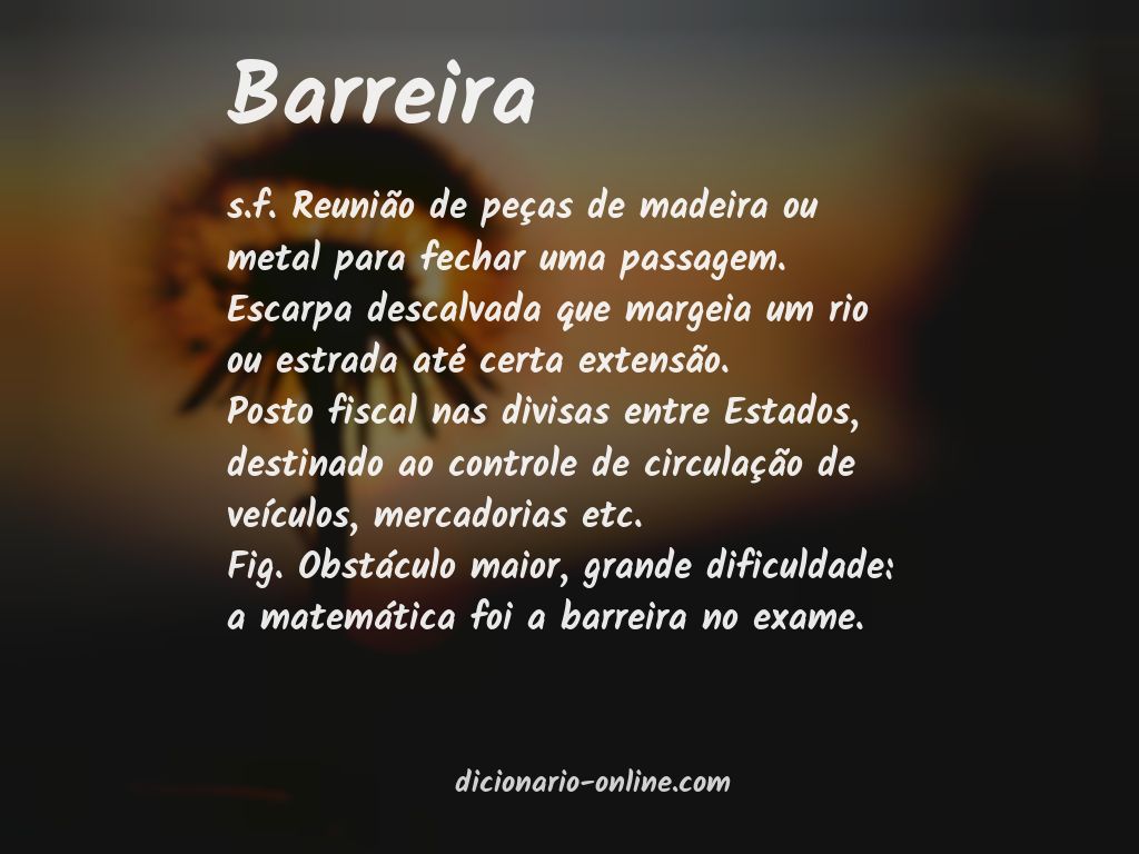 Significado de barreira