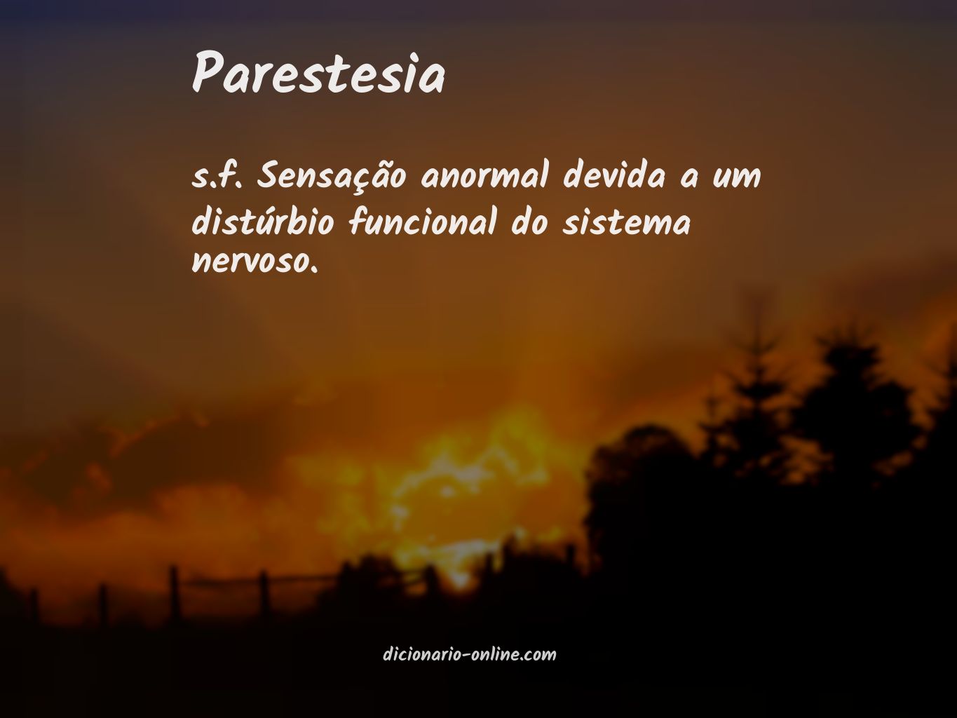 Significado de parestesia