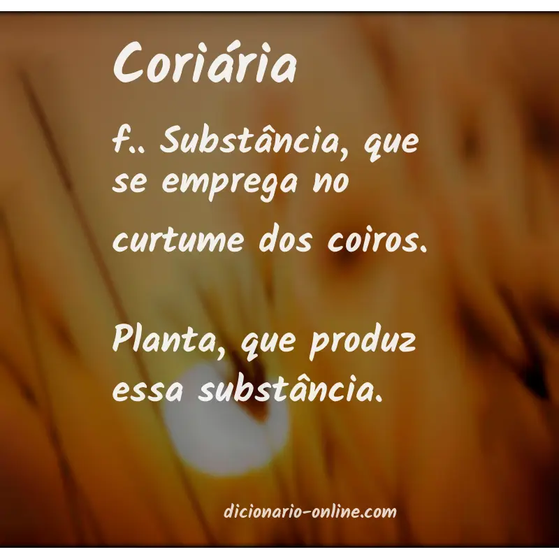 Significado de coriária
