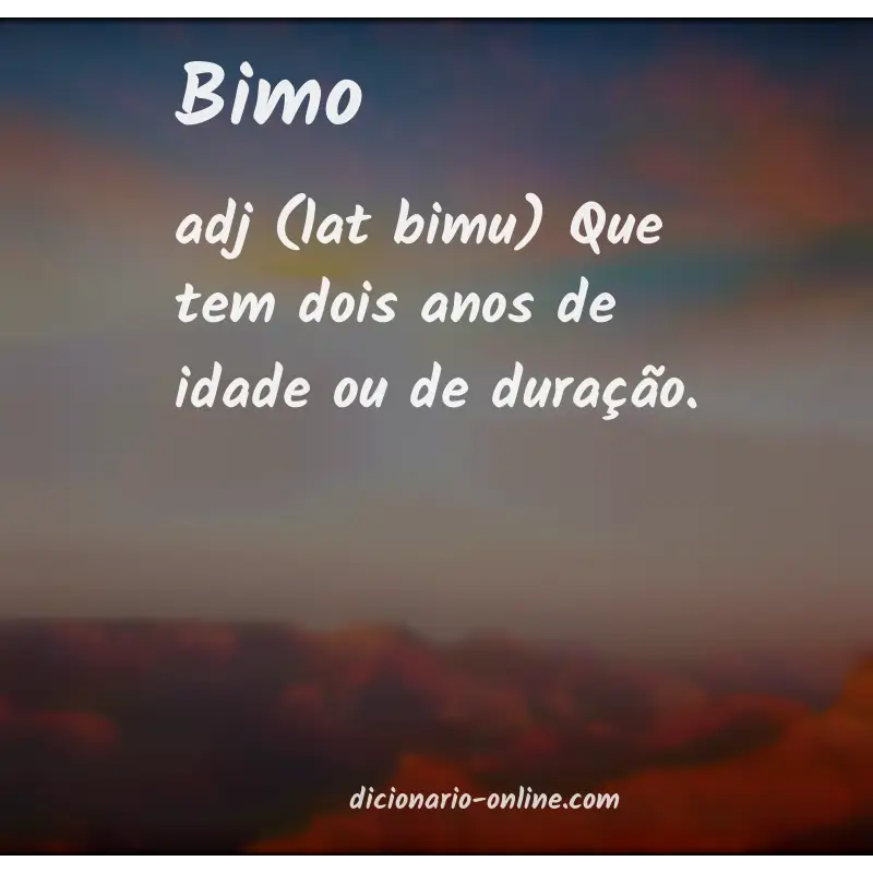 Significado de bimo