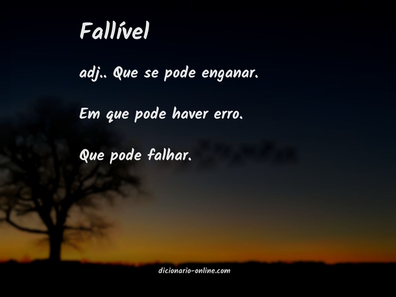 Significado de fallível