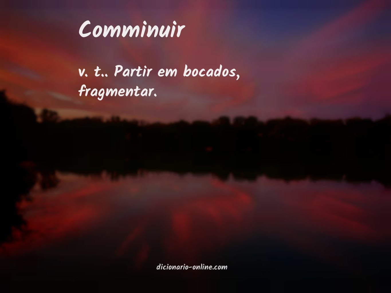 Significado de comminuir