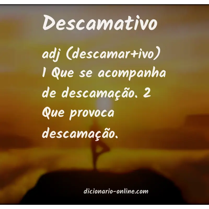 Significado de descamativo