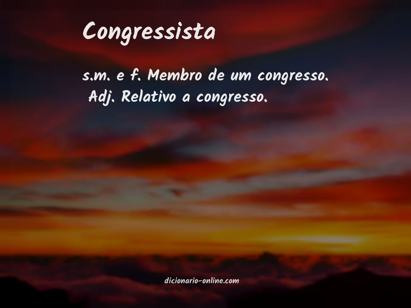 Significado de congressista