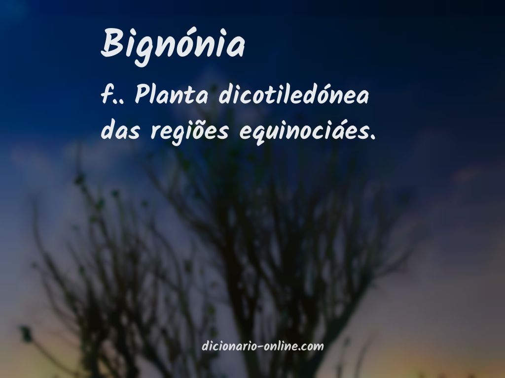 Significado de bignónia