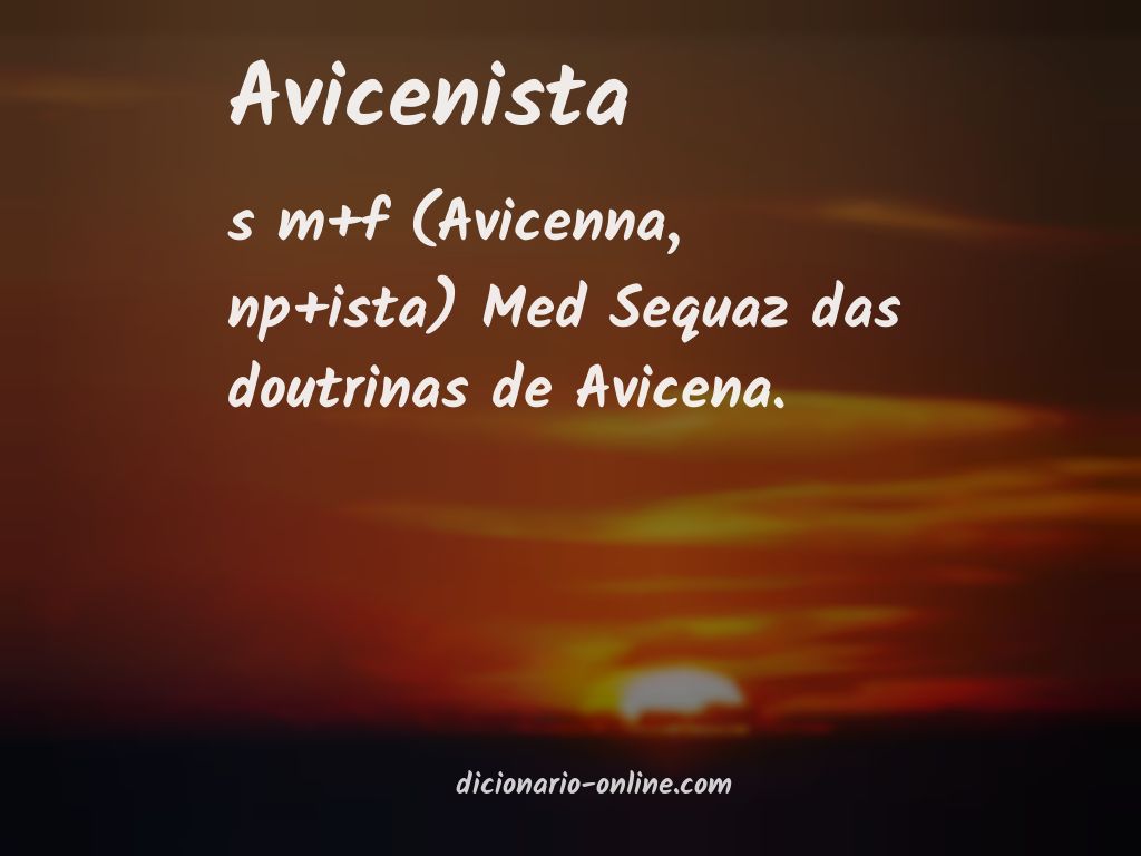 Significado de avicenista