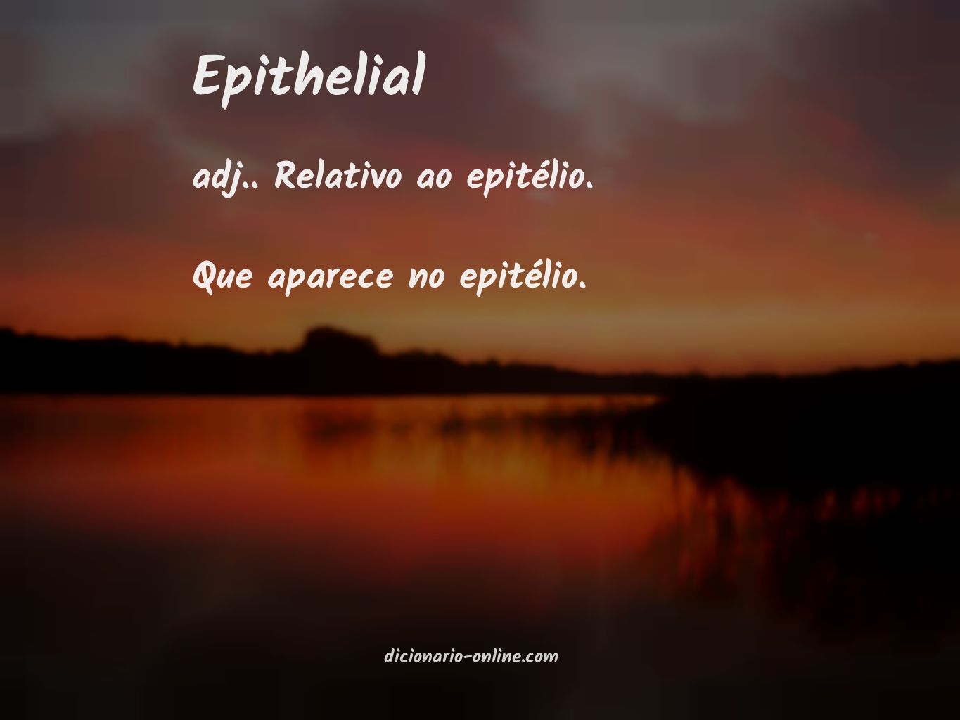 Significado de epithelial