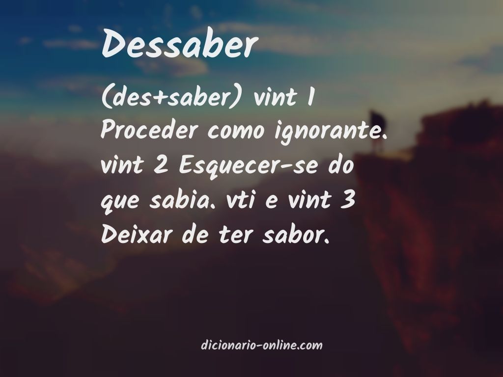 Significado de dessaber