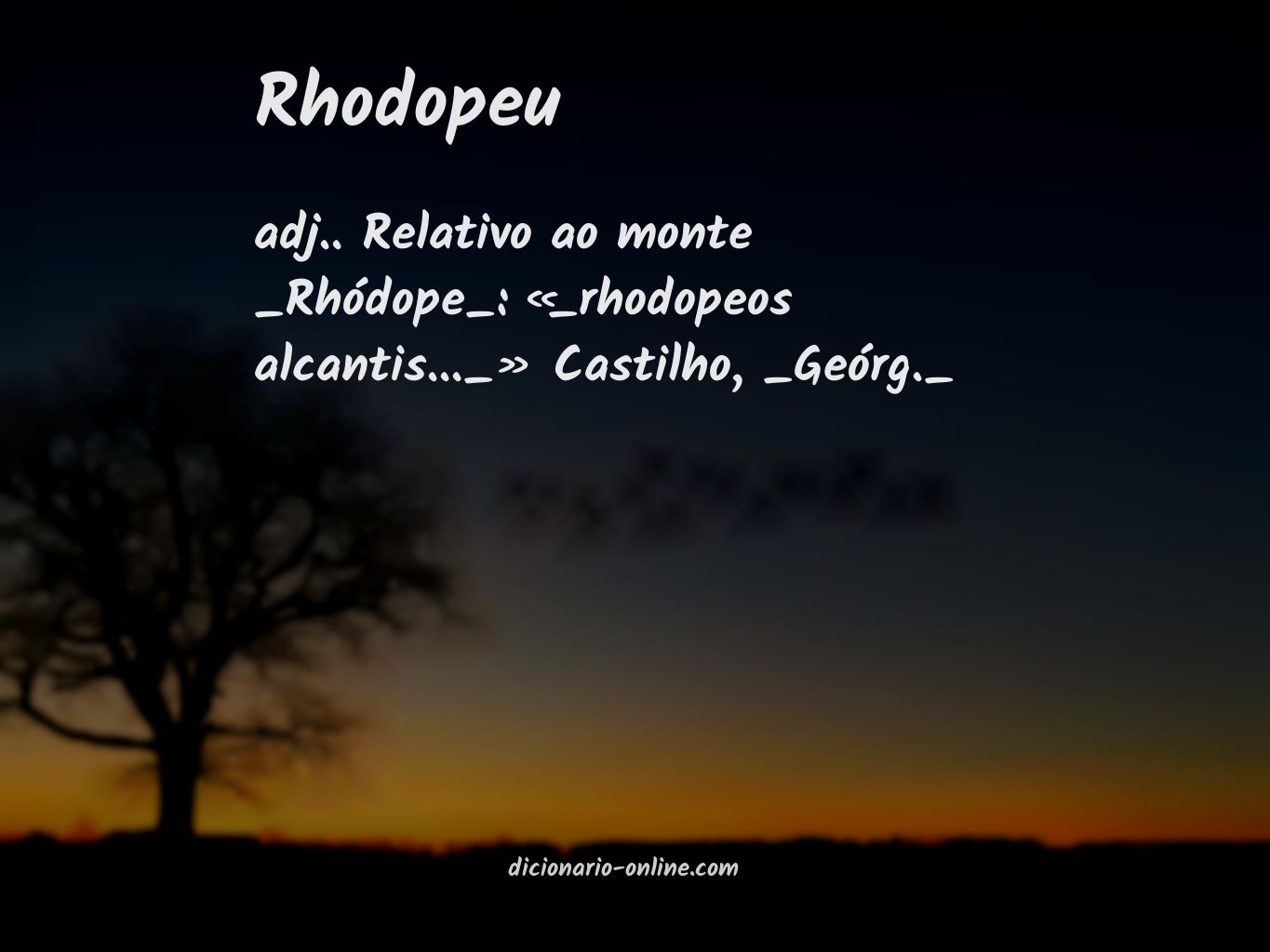 Significado de rhodopeu