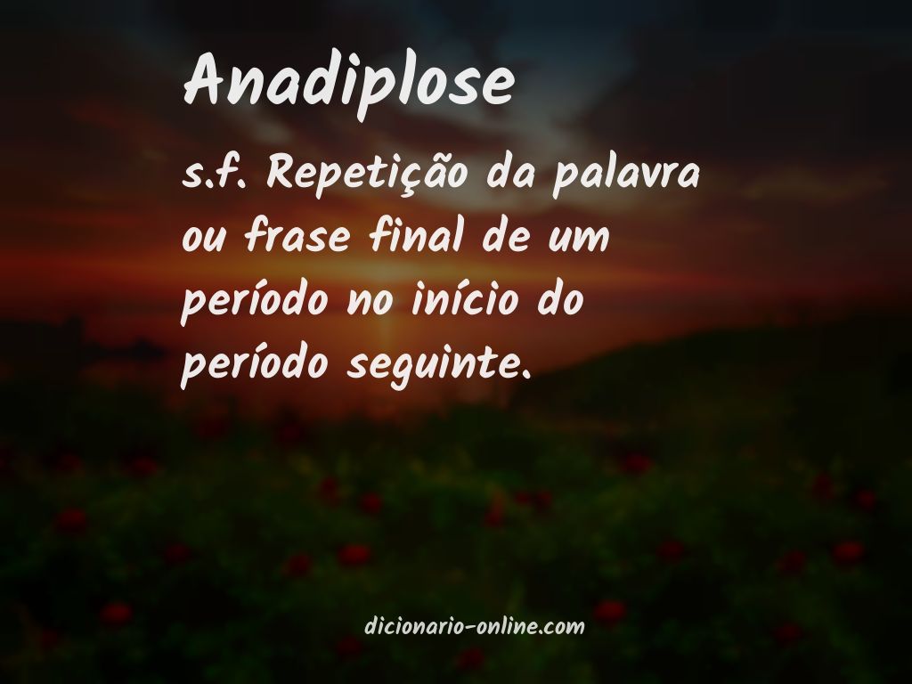 Significado de anadiplose