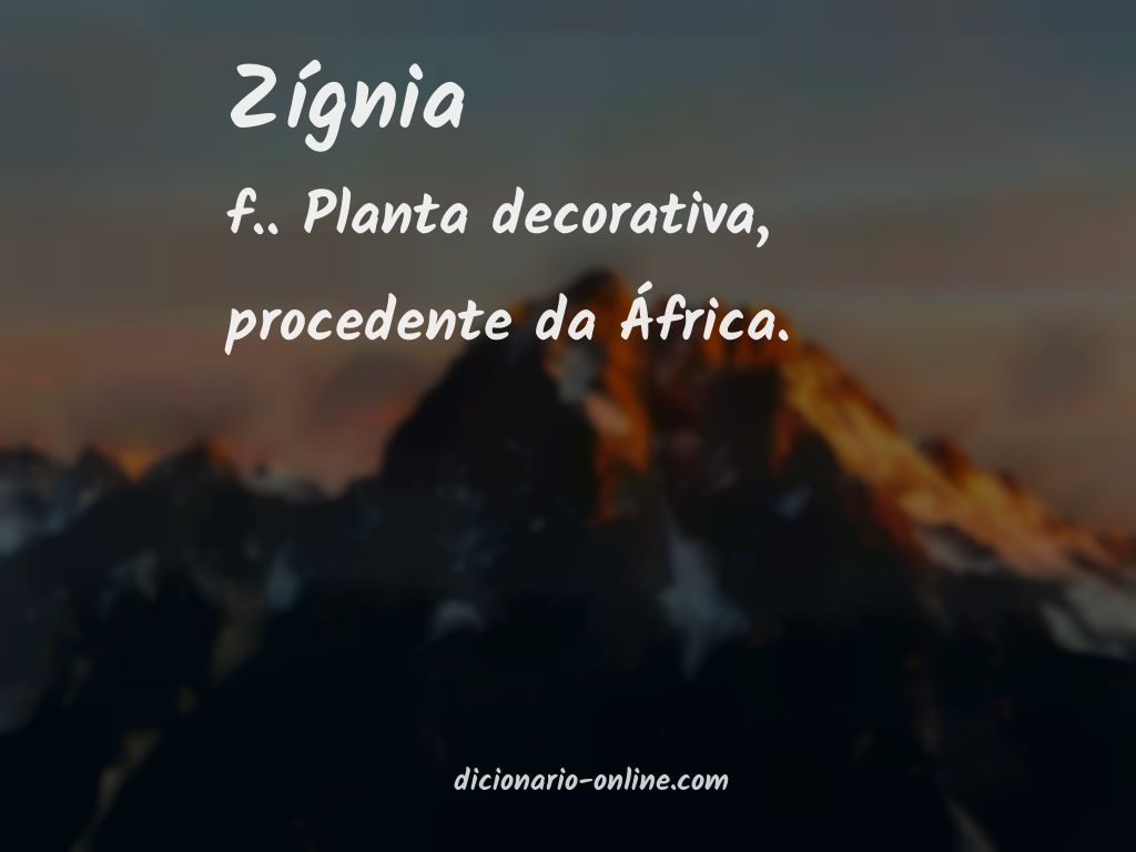 Significado de zígnia