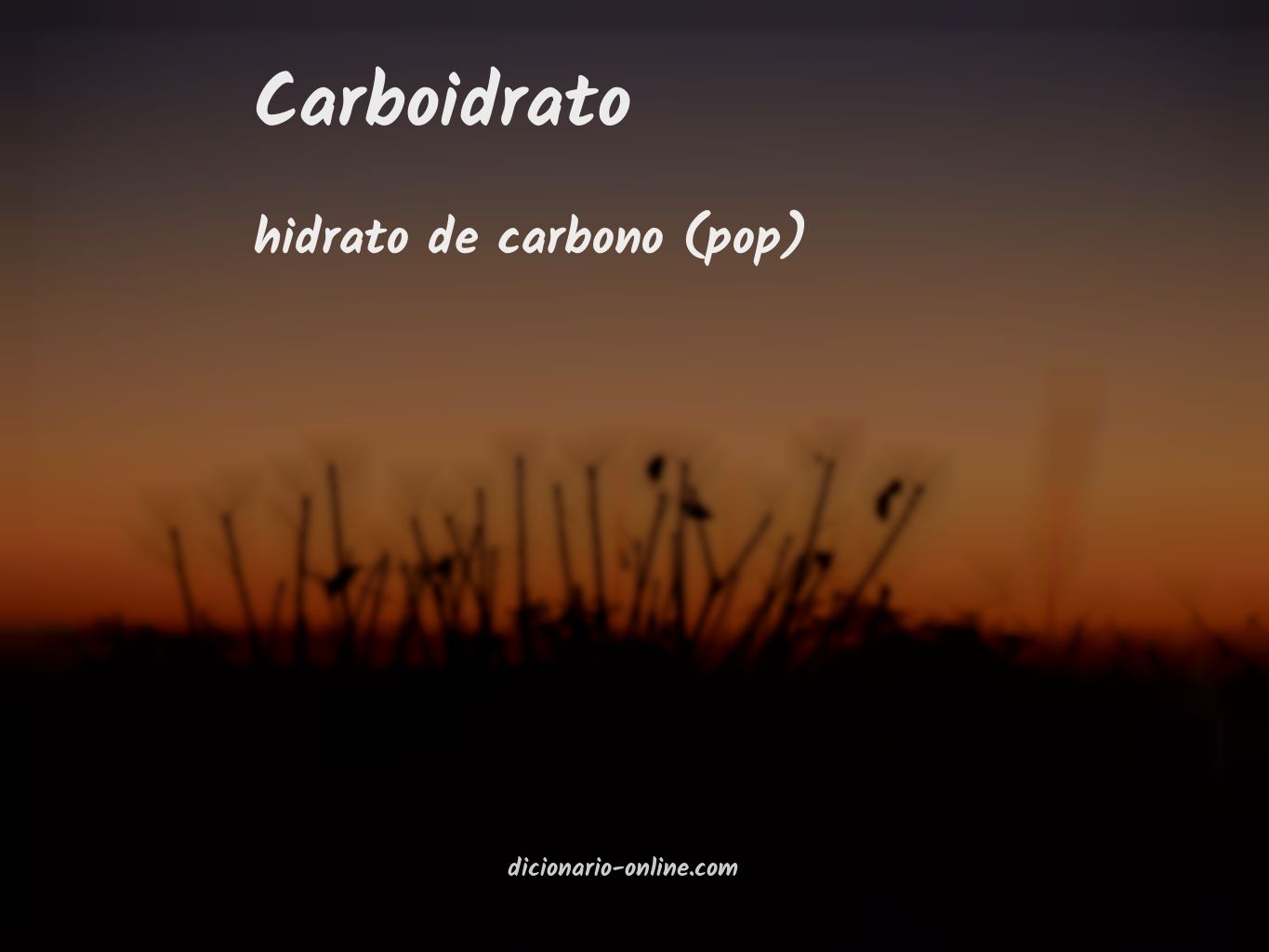 Significado de carboidrato