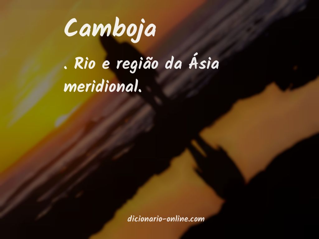 Significado de camboja