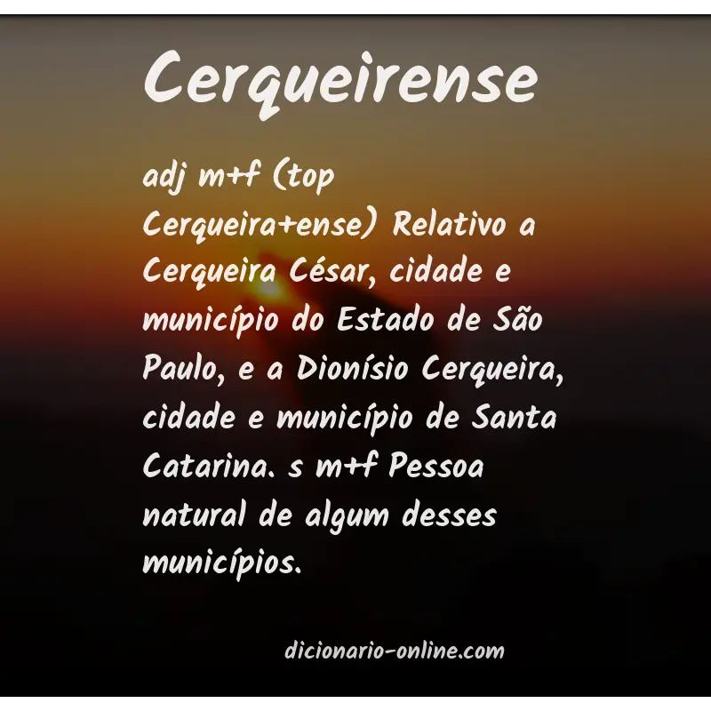 Significado de cerqueirense