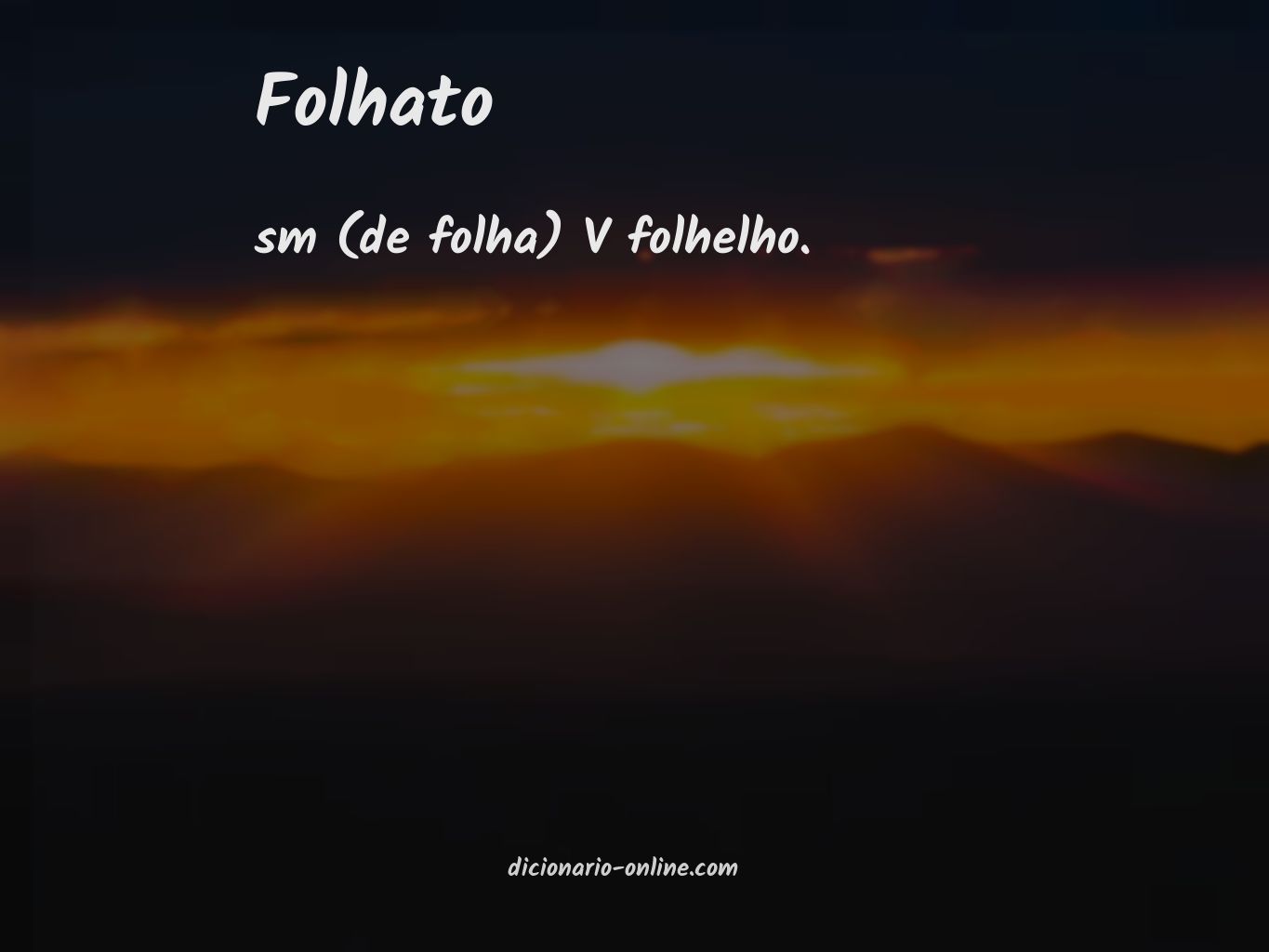 Significado de folhato