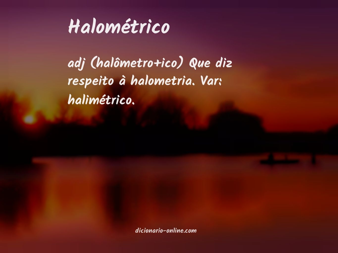 Significado de halométrico